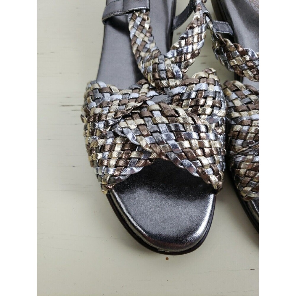 Women's Life Stride Multi-Metallic Gold Slover Weaver Slingback Sandals 6.5 - Picture 4 of 14